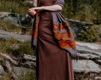 Sukienka maxi z naturalnej bawełny • Długa sukienka w stylu boho • Stroje taneczne Goddess dla kobiet • Seksowna sukienka z głębokim dekoltem na plecach i wbudowanym biustonoszem podtrzymującym biust • Calluna