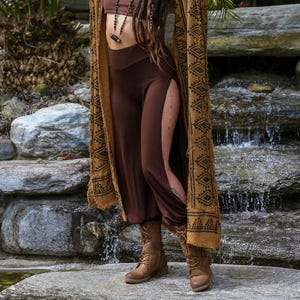 Pantalones Harem con abertura lateral Jasmine • Pantalones Harem Genie • Pantalones de danza del vientre tribales • Pantalones de yoga Ropa de festival para mujer • Calluna