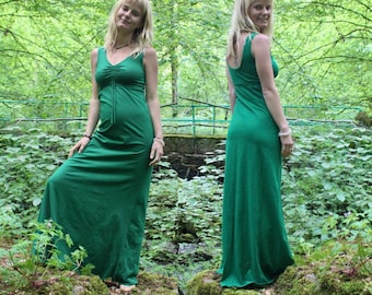 Sukienka maxi w 5 kolorach • Długa sukienka boho • Bawełniana sukienka maxi dla kobiet • Strój do tańca bogini • Seksowna letnia sukienka z podtrzymaniem biustu • Calluna