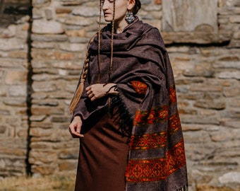 Oversized Blanket Shawl Scarf • Warm Wrap Eira Shawl Women Men • Warm Poncho Boho Cape • Winter Scarf Wrap • Warm Gift for her • Calluna