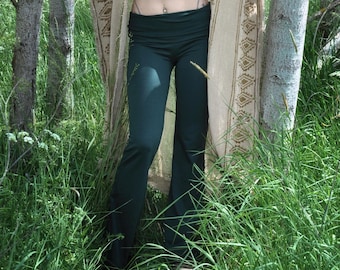 Natural Cotton Flare Yoga Pants • Freya Flared Leggings Women • Hot Yoga Trousers • Bell Bottoms Flares • Bootcut Legging Pant • Calluna