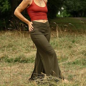 Temple Pants • Flowy Yoga Pants • Wide Leg Dance Trousers Women • Relaxed Fit Flow Palazzo Pants • Calluna Clothing