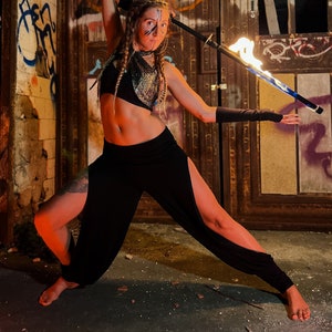 4 COLOURS Jasmine Harem Side Split Pants • Genie Harem Pants • Tribal Belly Dance Trousers • Yoga Pants Women Festival Wear • Calluna