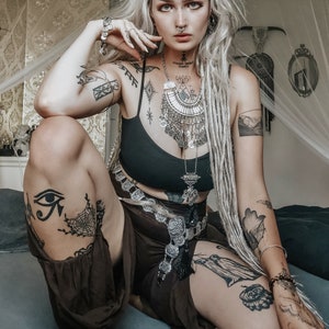 Jasmine Harem Side Split Pants • Genie Harem Pants • Tribal Belly Dance Trousers • Yoga Pants Women Festival Wear • Calluna