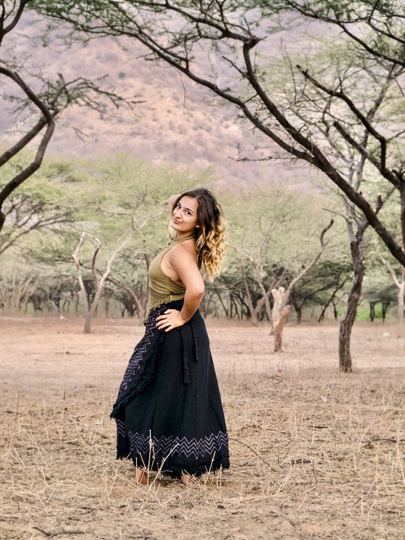 ROSY LUCE FRENCH DOT WRAP SKIRT BROWN M（Baby Pink and White Check  