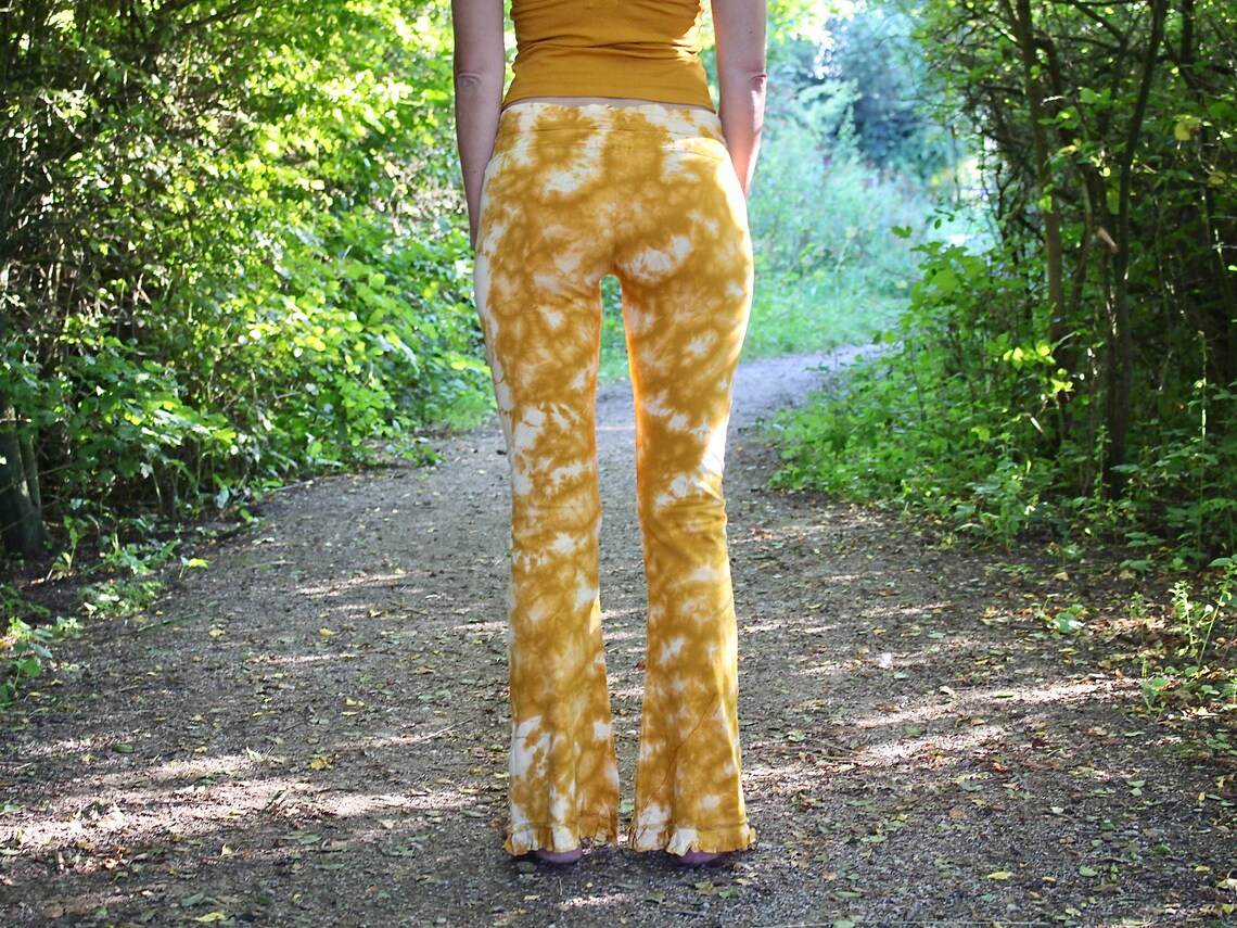 Tie Dye Flared Yoga Pants 8 COLOURS Cotton Leggings Yoga Etsy UK