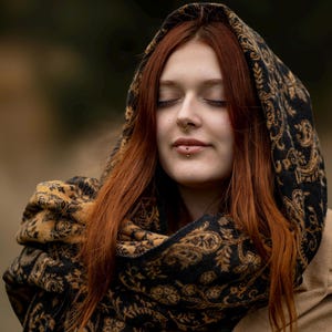 Paisley-sjaalomslag • Uniseks boho-omslagdoek • Suraya-sjaal • Festivaldekensjaal • Veganistische wollen cape • Warme wintersjaals dames VK • Calluna