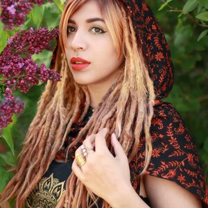 Paisley Kapuzenschal • Unisex Boho Kapuzen Schal Wrap • Decke Hoodie Suraya Schal • Vegan Wolle Kapuzen-Schal Cape • Warme Schals Frauen • Calluna Bild 7