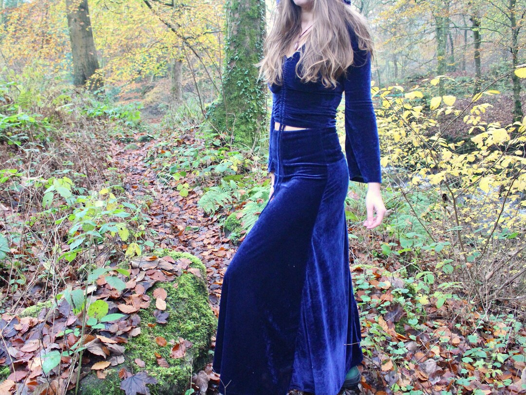 Velvet Maxi Skirt Long Boho Skirt Maxi Dress Set Women Long Dance Skirt