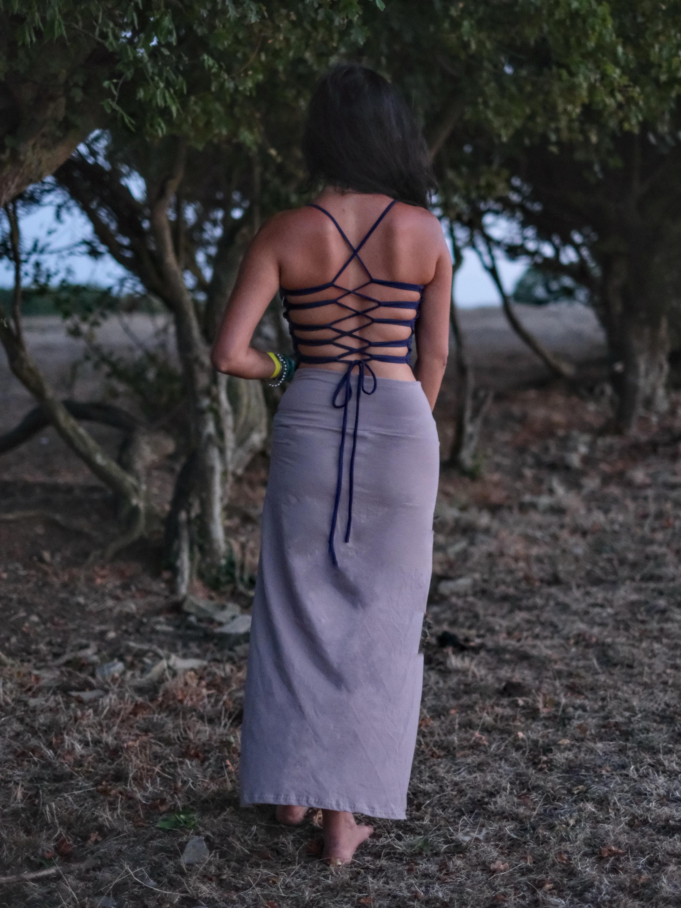 Tribal Side Split Skirt • Adeya Skirt • Simple Rustic Maxi Skirt ...