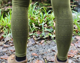 Block Print Cotton Leggings • Yoga Leggings Fitted Trousers Women • Stretch Cotton Pants • Boho Bahaia Trousers • Tribal Clothing • Calluna