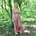 Backless Silk Rose Halter Maxi Dress • Long Goddess Summer Dress • Gypsystyle Clothing • Boho Bridesmaid Gift • Silk Maxi Dress • Calluna