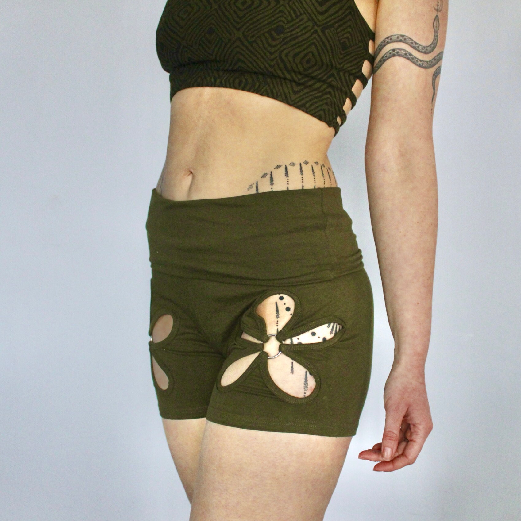 flower booty shorts