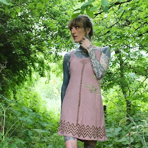 Earthy brown tribal dress main image 1