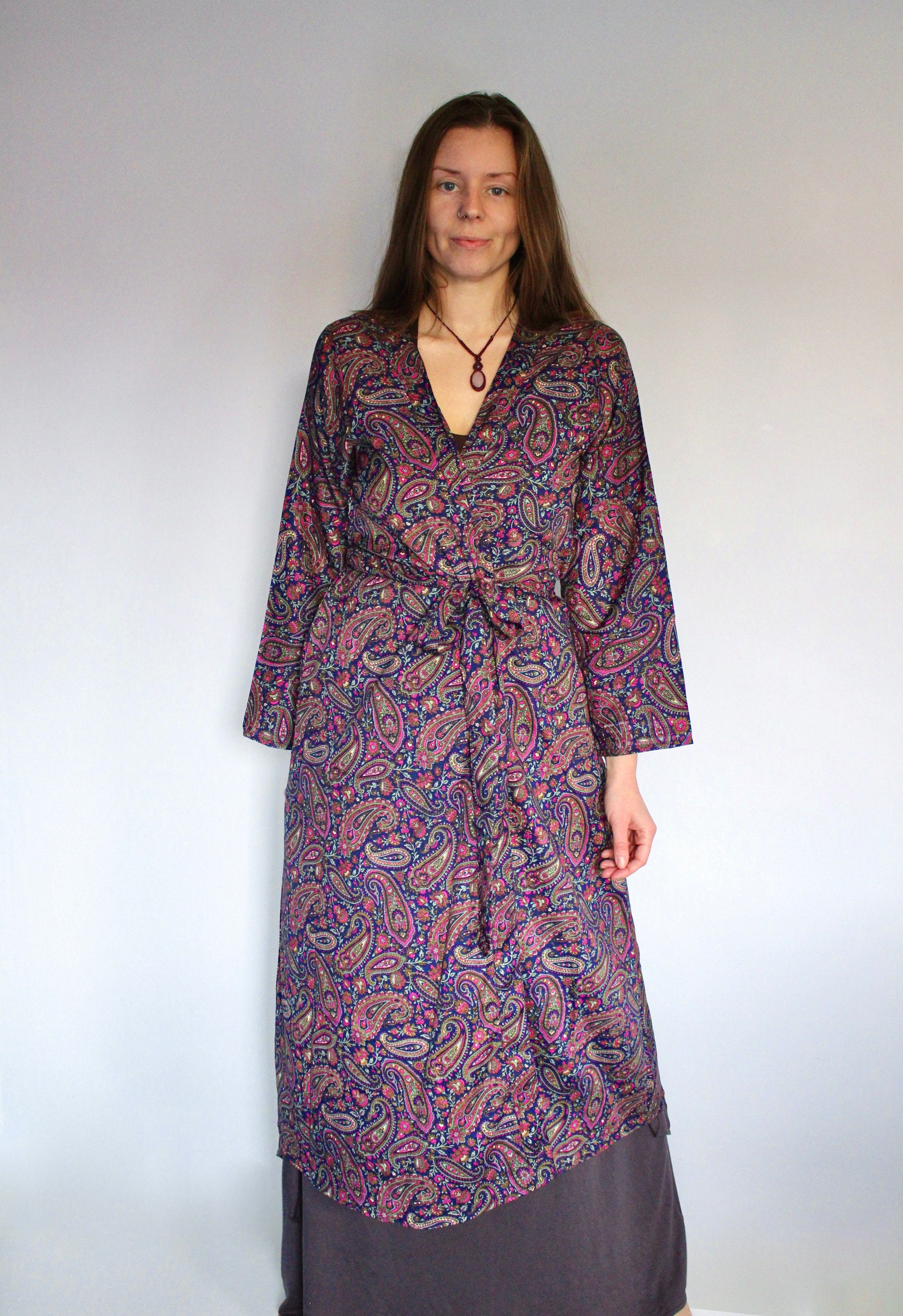Riya Kimono (Midnight Paisley)