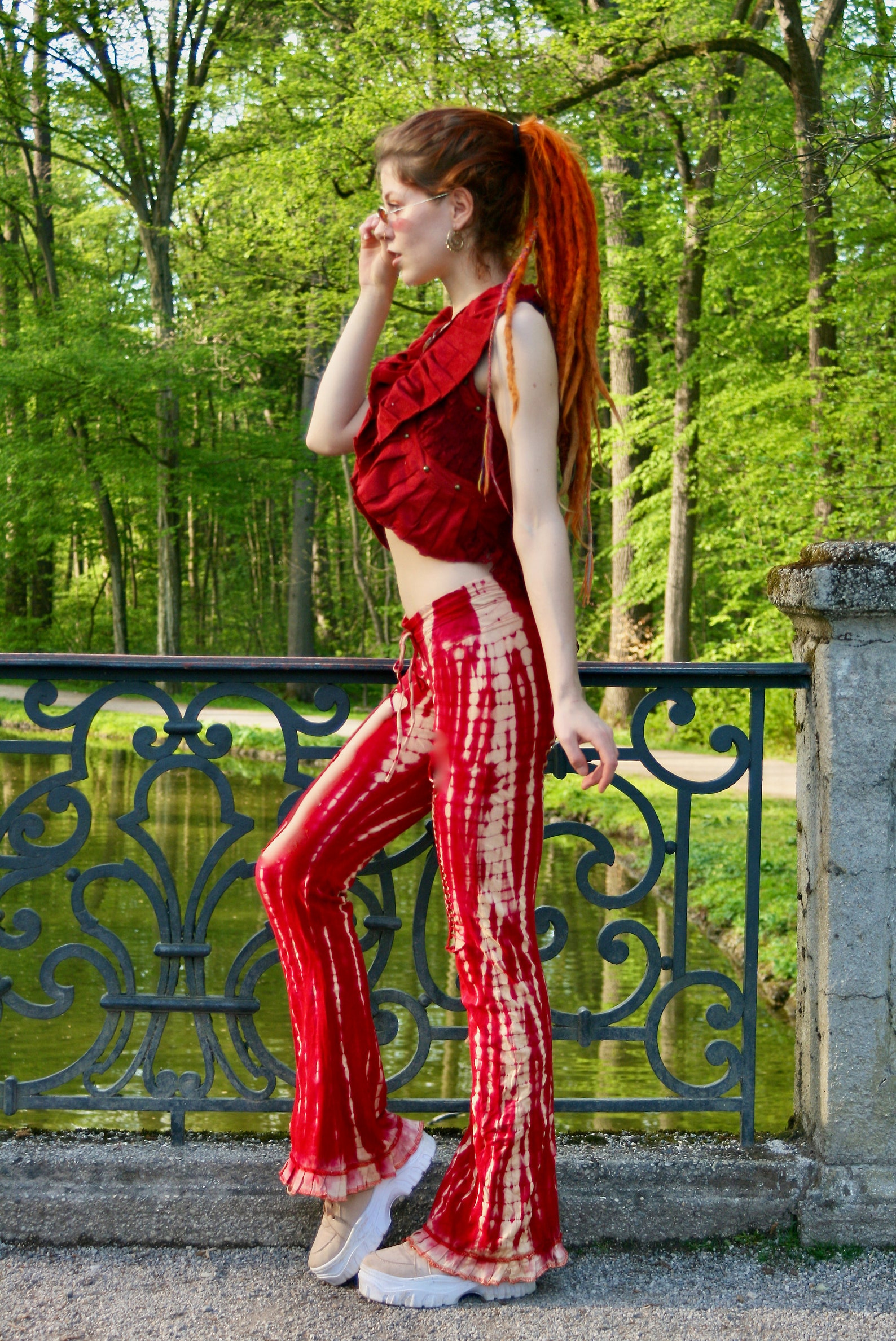 Tie Dye Flared Yoga Pants 8 COLOURS Cotton Leggings Yoga Etsy UK