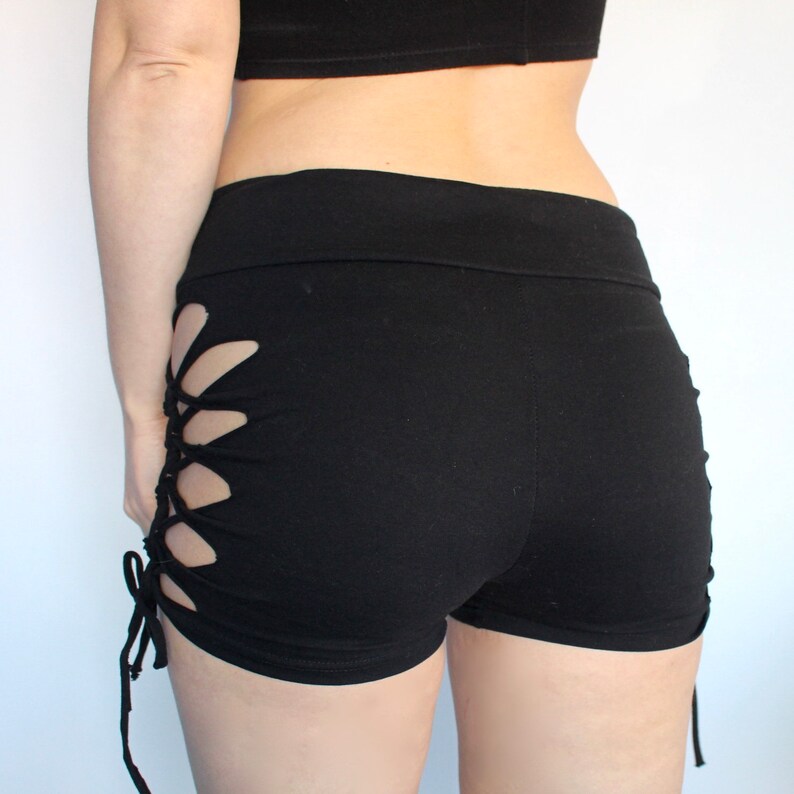 booty shorts for women black