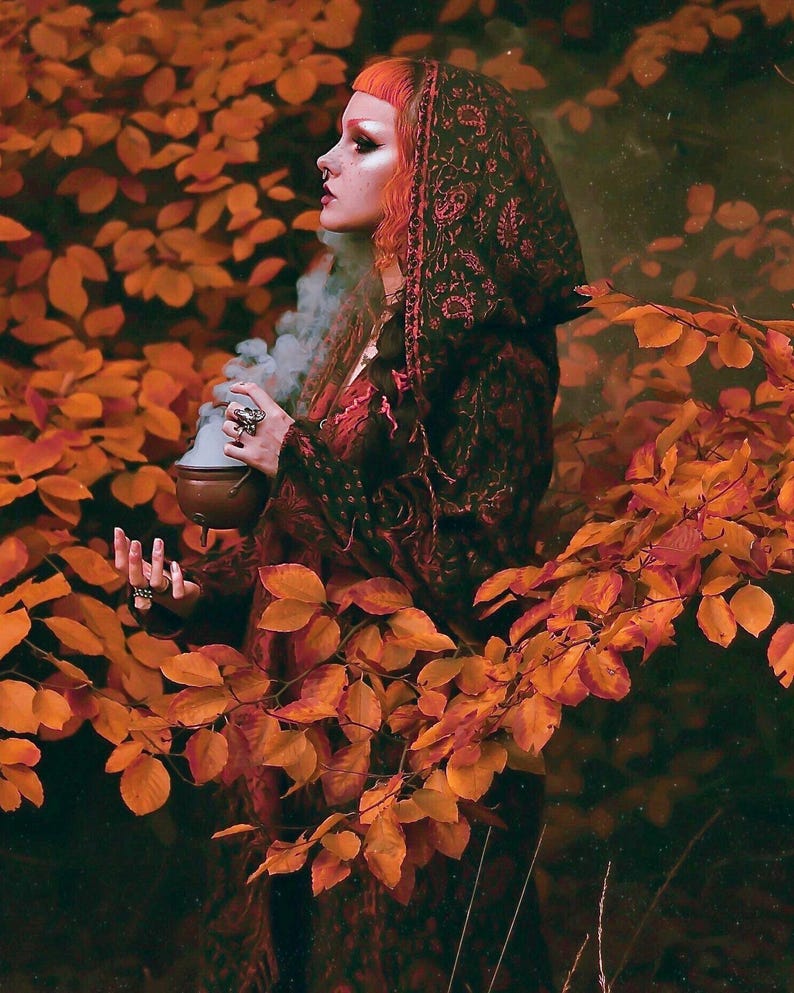 The Enchantment Cloak • Hooded Festival Blanket Cloak • Unisex Paisley Cape Coat • Warm Winter Poncho • Vegan Wool Scarf • Long Boho Shawl image 3