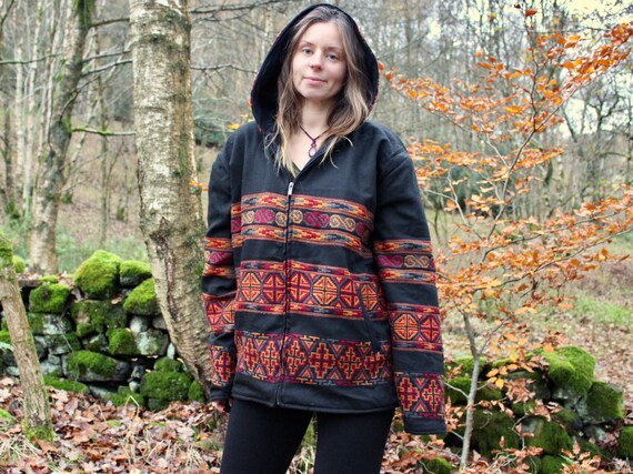 Heren Dames Warm Fleece Gevoerde Zwarte Jassen Hoodies Zoals te zien op sociale media | Kleding Gender-neutrale kleding volwassenen Hoodies & Sweatshirts Hoodies Hippie Festival Boho M L XL 