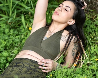 Halter crop-top bralette • Actieve crop-top plantviscose • Asana Wear