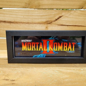 Mortal Kombat II Arcade Marquee Backlit Sign Display