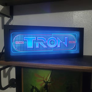 Tron Arcade Marquee Backlit Sign Display