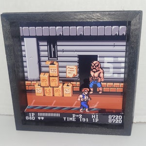 Nintendo NES Double Dragon 5x5 3d shadow box