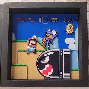 Super Mario 64 Diorama Cube: Baby Penguin - Video Game Room Decoration