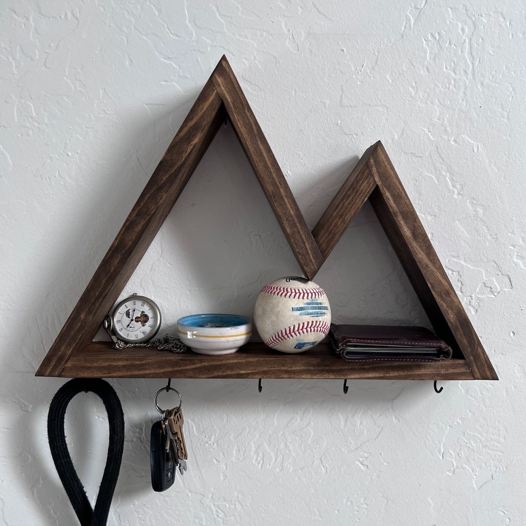 Entryway Key Holder Mini Mountain Shelf for Keys Leash or Etsy