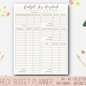 Paycheck Budget Planner, Printable Budget Planner, Budget Printable, Budget Planner Printable, Budget Binder Printable