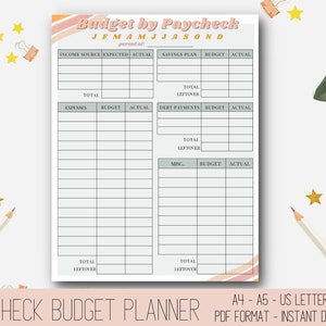 Paycheck Budget Planner, Printable Budget Planner, Budget Printable, Budget Planner Printable, Budget Binder Printable