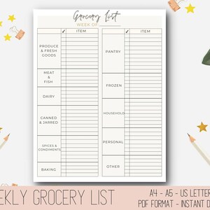 Grocery List Printable, Printable Budget Planner, Budget Printable, Budget Planner Printable, Budget Binder Printable