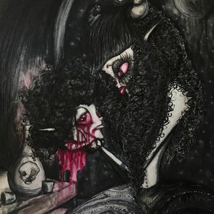 Dearly Beheaded Original Mixed Media Painting