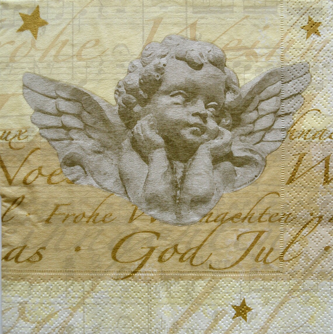4 Decoupage Angel Napkin Angels Paper Napkin for Decoupage Etsy