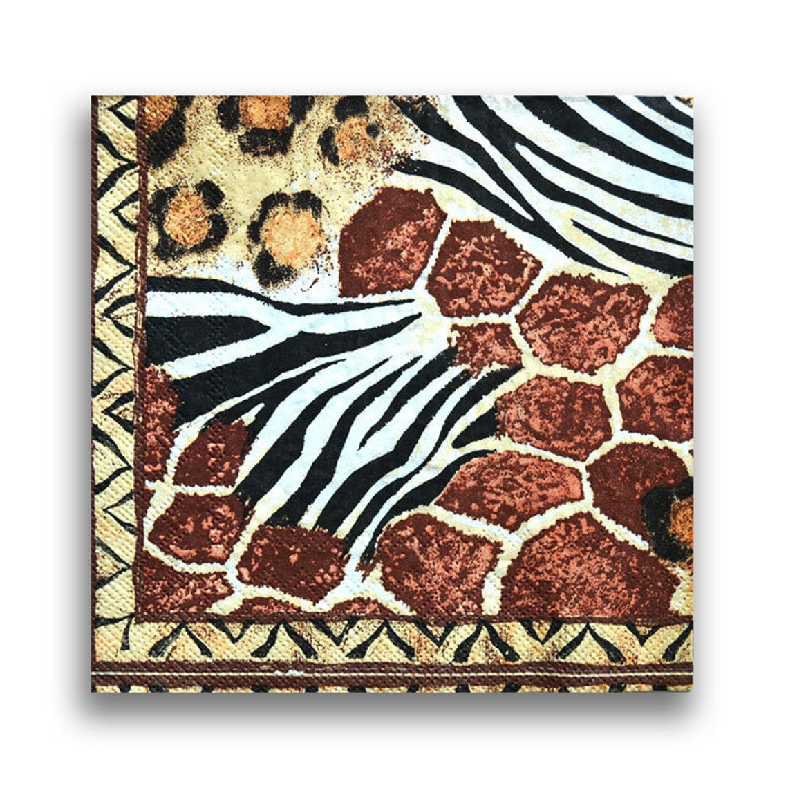 3 Decoupage Napkins Serviette Craft Paper Napkins African Etsy