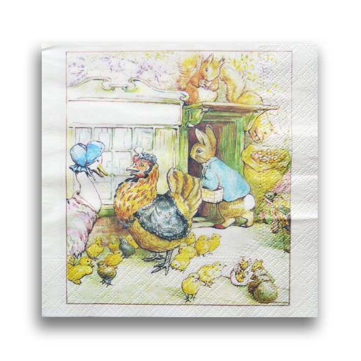 1 Decoupage Childhood Napkin Forest store Peter Rabbit Paper Etsy
