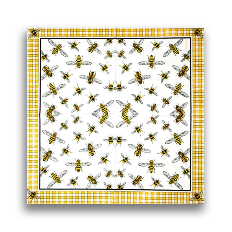 3 Decoupage Napkins Bee Paper Napkin for Decoupage Napkins Etsy
