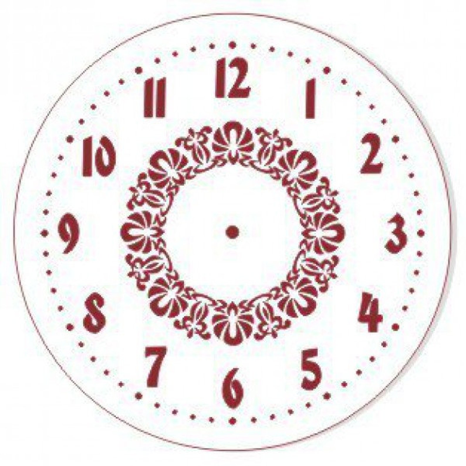 Clock face 13 Stencil Mask Reusable Plastic Sheet Template | Etsy