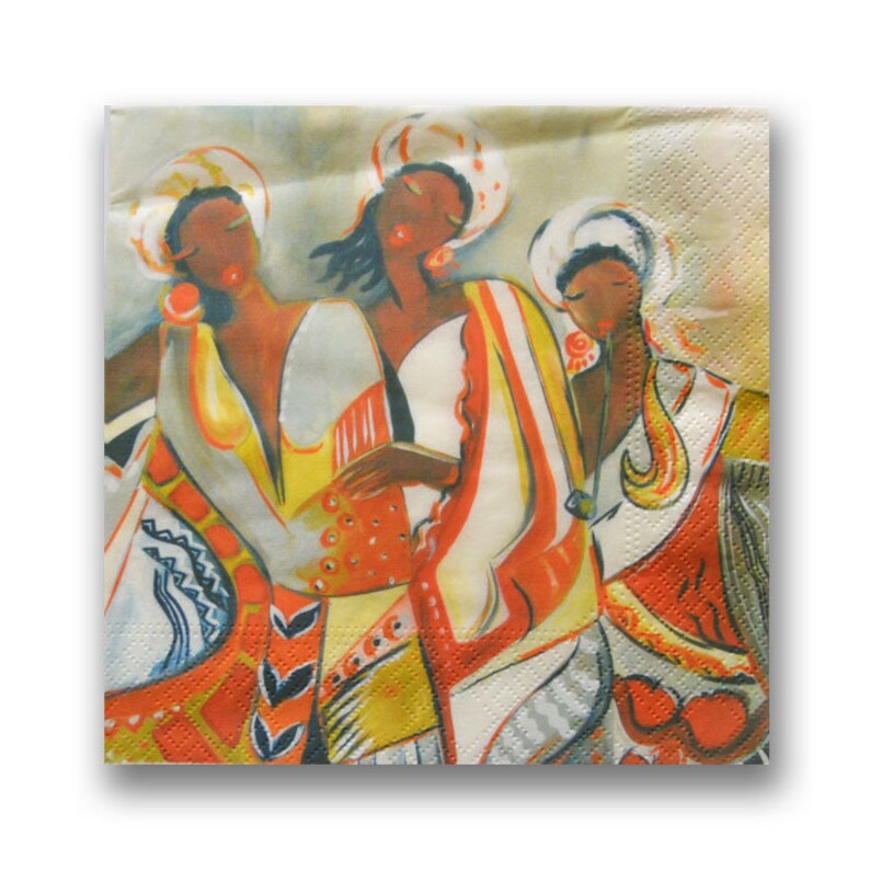 1 Decoupage People Napkin African women Paper Napkin for Etsy