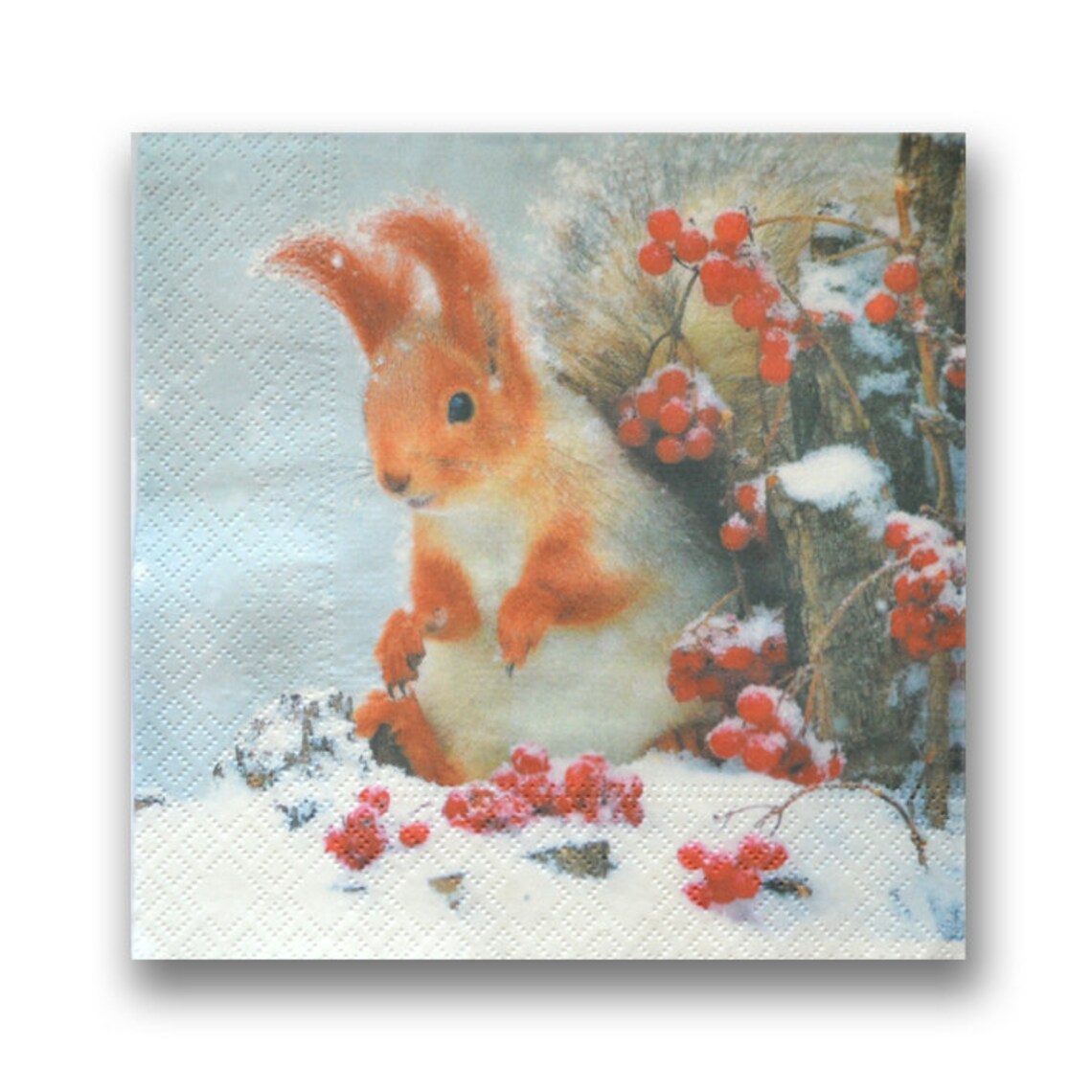 1 Decoupage Animals Napkins Squirrel y Rowan Paper Napkin for Etsy