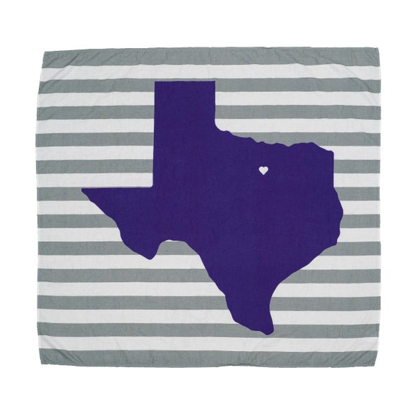 Muslin Baby Blanket - Ft. Worth Fans of TCU Horned Frogs Baby Blanket - 47 Inches x 43 Inches - Organic Cotton Muslin