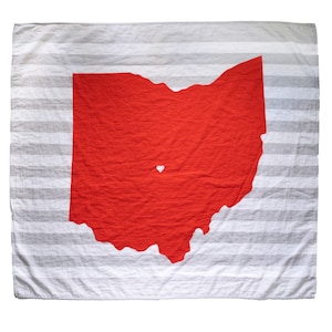 Columbus Ohio State Baby Blanket Organic Cotton Muslin Swaddle Blanket - 47&quot; x 43&quot; - Fans of OSU Buckeyes Baby Gift for Boys Girls Receiving