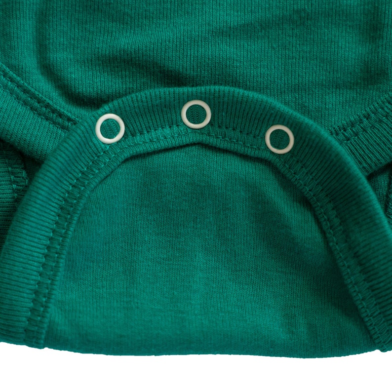 Notre Dame Fighting Irish Inspired Baby Bodysuit State Design with Clover on South Bend