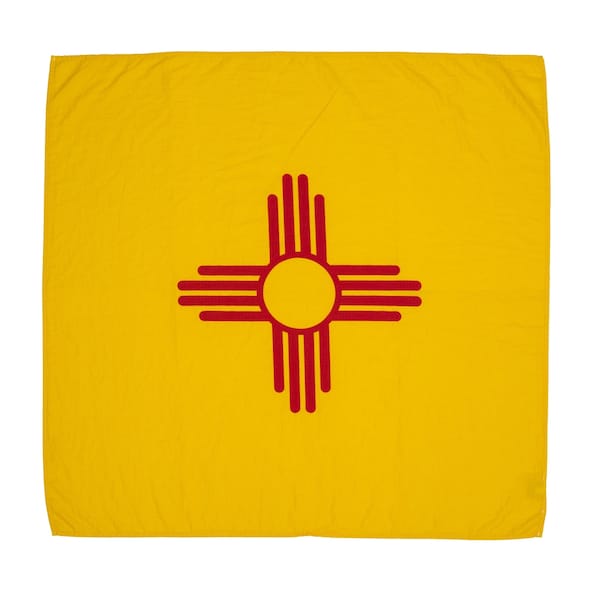 Zia Sun New Mexico State Flag Muslin Baby Blanket Organic Cotton Swaddle Blanket - 47" x 43" - Receiving Blanket Baby Gift for Boys or Girls