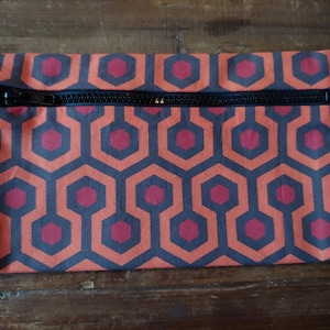 Handmade Goth The Shining Overlook Hotel Stephen King Fabric Zipper Pouch Bag for Makeup Travel Coin Pencil Case