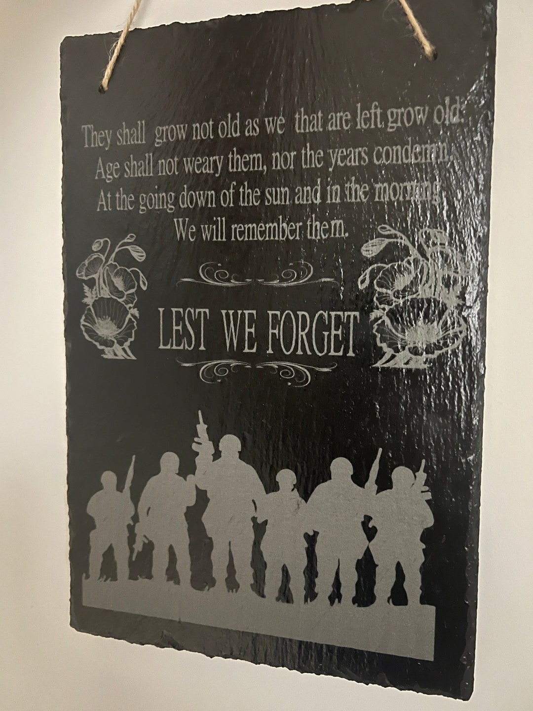 Slate Tile Veterans Wall Decor Etsy
