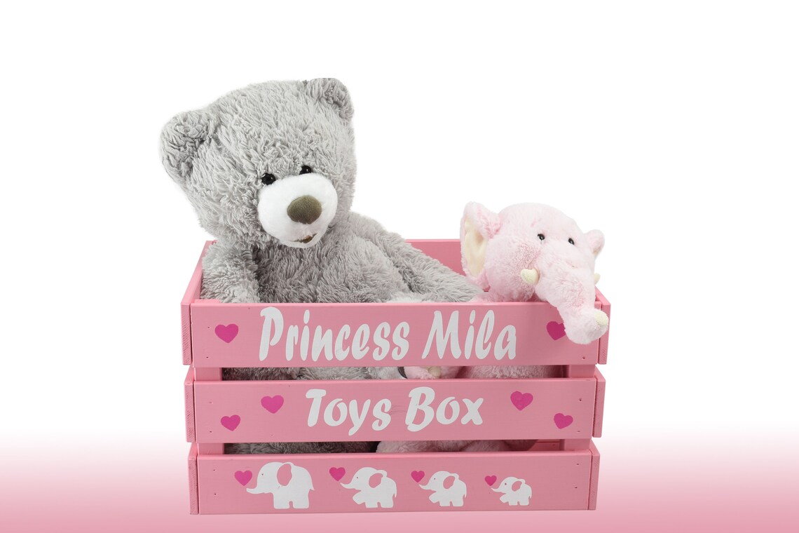 Personalized Toy Box Playroom Storage Wooden Toy Box Baby Etsy