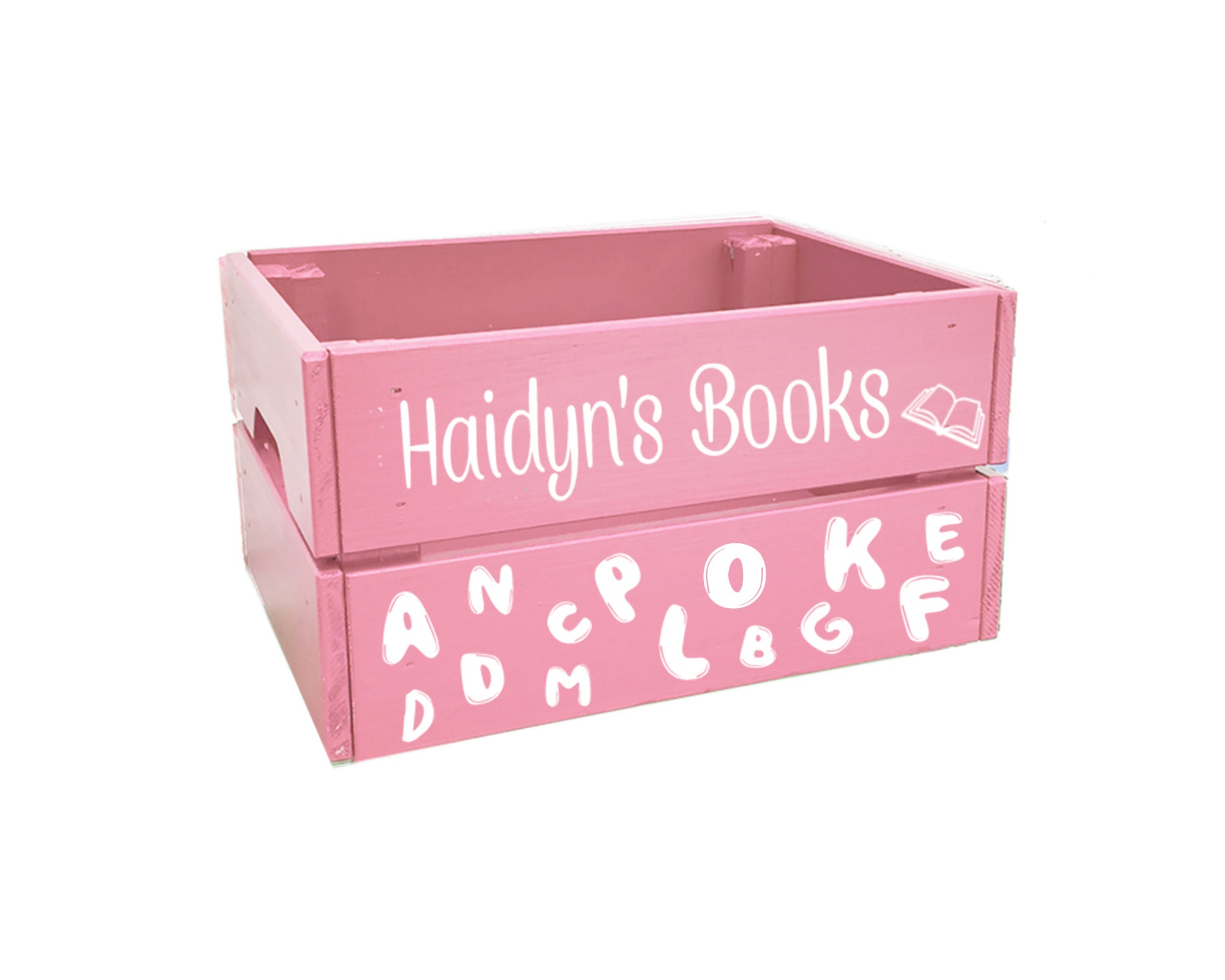 Wooden Book Box Kids Storage Toddler Bookcase Kids Book Etsy