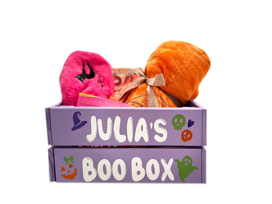 Personalized Halloween Boo Box: Custom Treat Crate With Name - Spooky ...