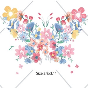 DTF, direct to film, heat transfer sheet, butterfly design